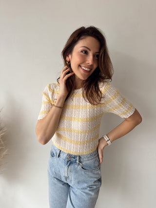 Yellow striped top