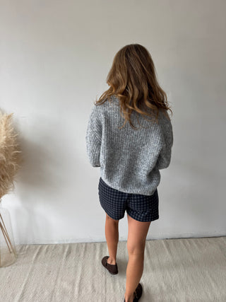 Soft checked skort