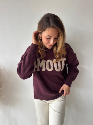 Burgundy amour knit