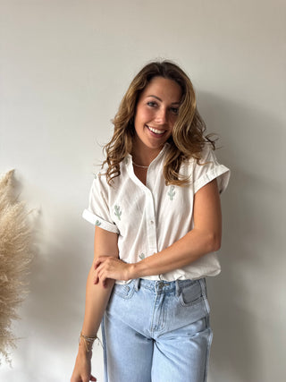 Cactus white blouse
