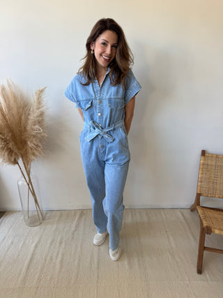 Light denim jumpsuit