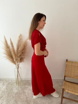 Red classy dress