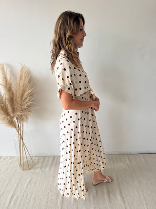 Polka dots knot dress