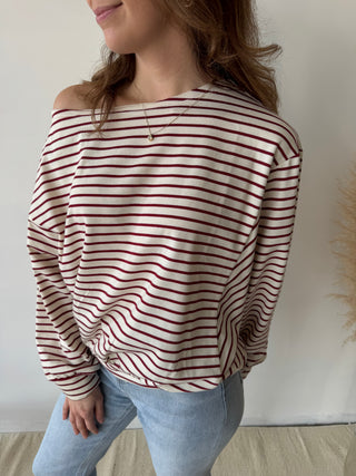 Burgundy asymmetric top