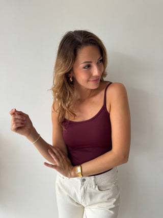 Burgundy tank top