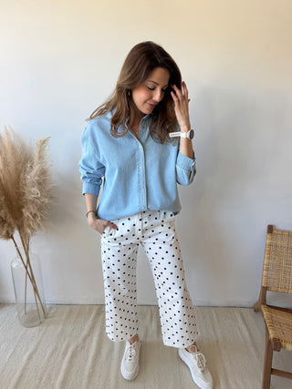 Polka dots denim