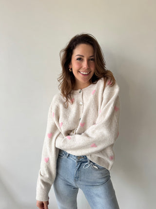 Pink hearts soft knit