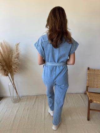 Light denim jumpsuit