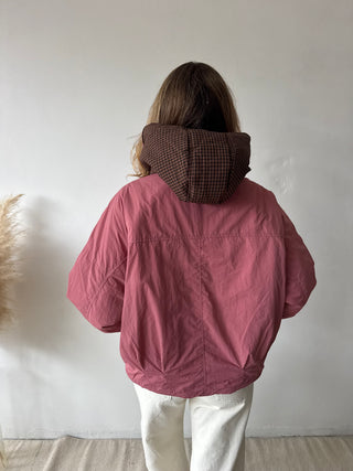 pink scarf jacket