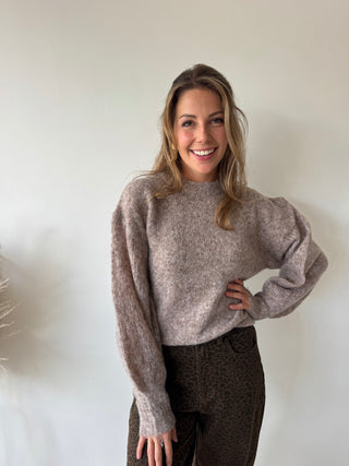 Taupe autumn knit