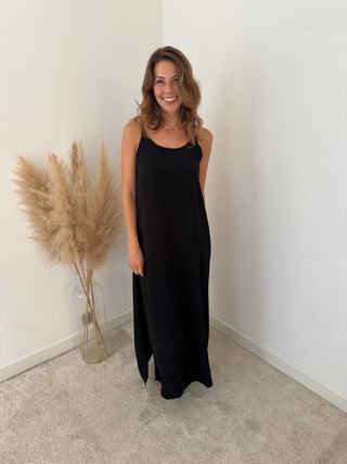 black flowy dress