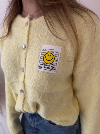 Yellow smiley knit