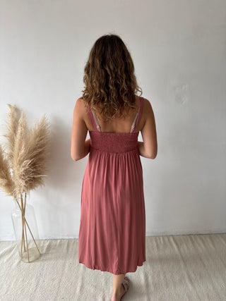 Old pink midi dress