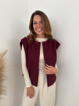 Burgundy fall gilet
