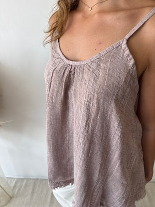 Light pink linen top