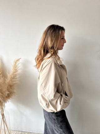 Beige rainjacket
