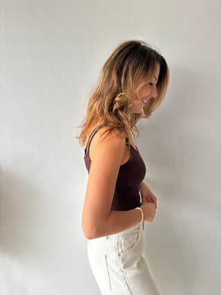 Brown tank top