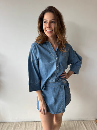 Light blue denim summer set