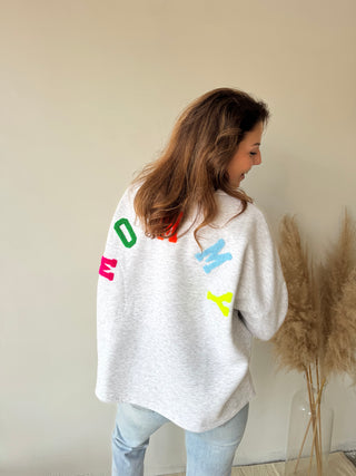 Colorful mommy sweater