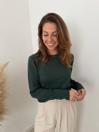 Soft simple dark green knit