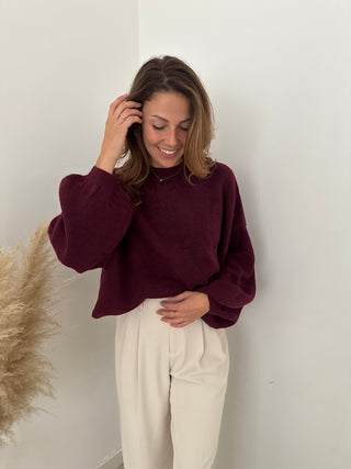 Simple soft burgundy knit