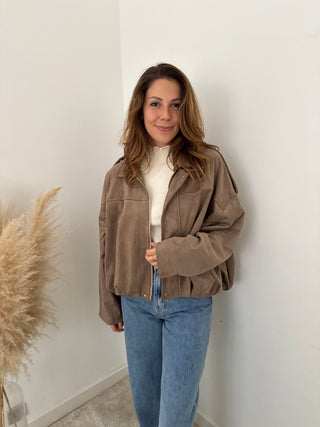 Taupe suède jacket