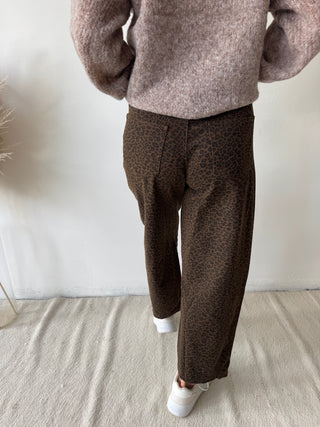Leopard brown pants