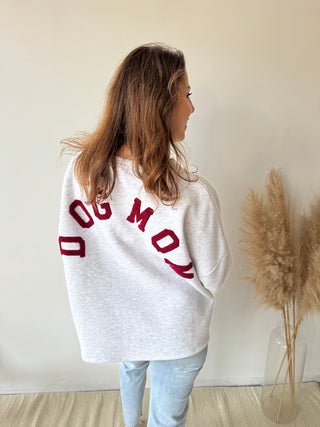 Burgundy dog mom sweater