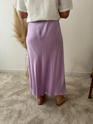 Lila silk skirt