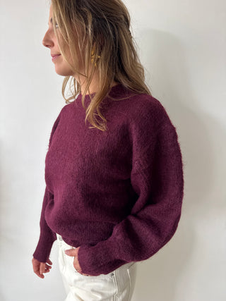 burgundy autumn knit