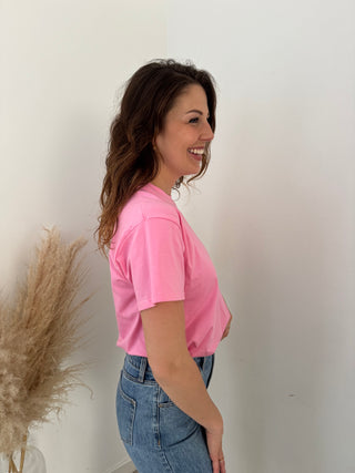 Out of office pink t-shirt