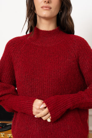 Soft simple burgundy turtleneck knit