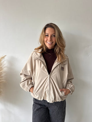 Beige rainjacket