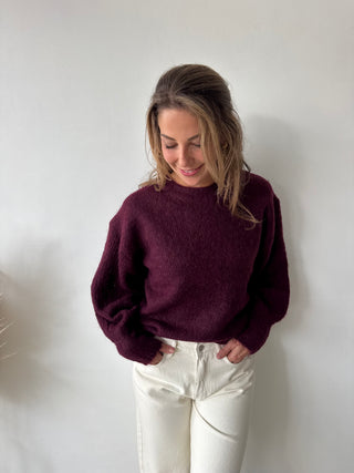 burgundy autumn knit