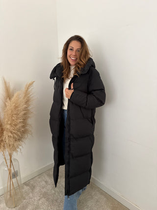 Black puffer coat