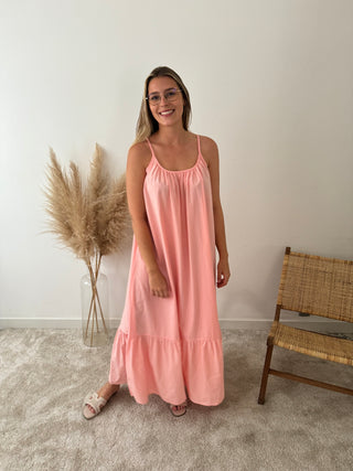 Peach maxi dress