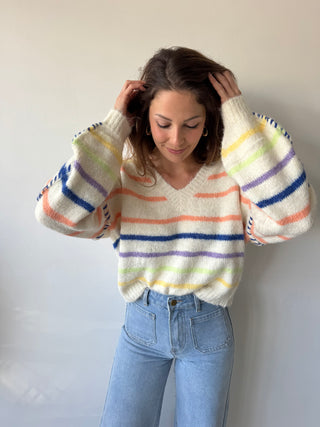Colorful striped soft knit