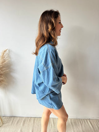 Light blue denim summer set
