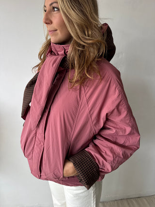 pink scarf jacket