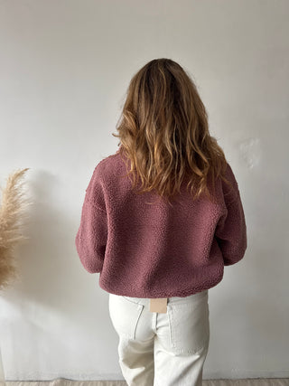 Old pink teddy fleece vest