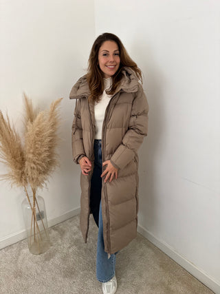 Taupe puffer coat