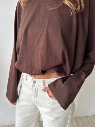 Brown ballon longsleeve