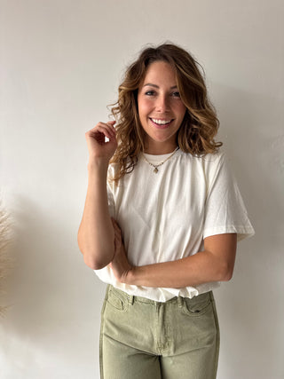Ecru elastic top