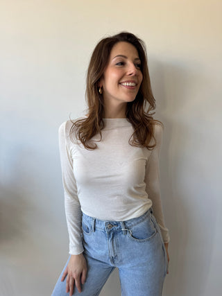 Soft cashmere beige top