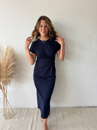 Navy knot dress