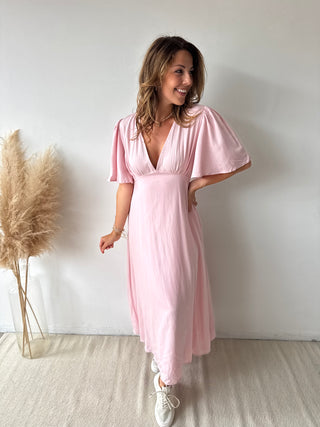 Soft pink maxi dress