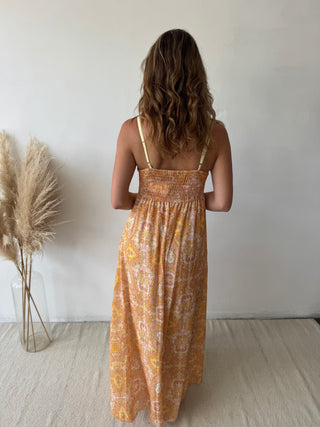 Yellow bohemian dress