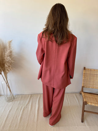 Terracotta flowy pants