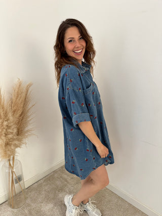 Cherry's denim shirt dress