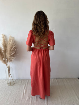 Terracotta maxi dress
